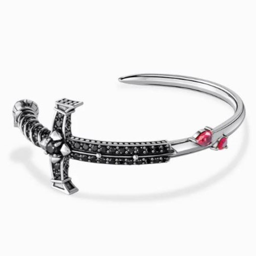 THOMAS SABO REBEL CZ SWORD CUFF BANGLE 17cm