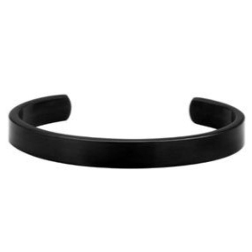 ZiRO Black Zirconium Cuff Bangle