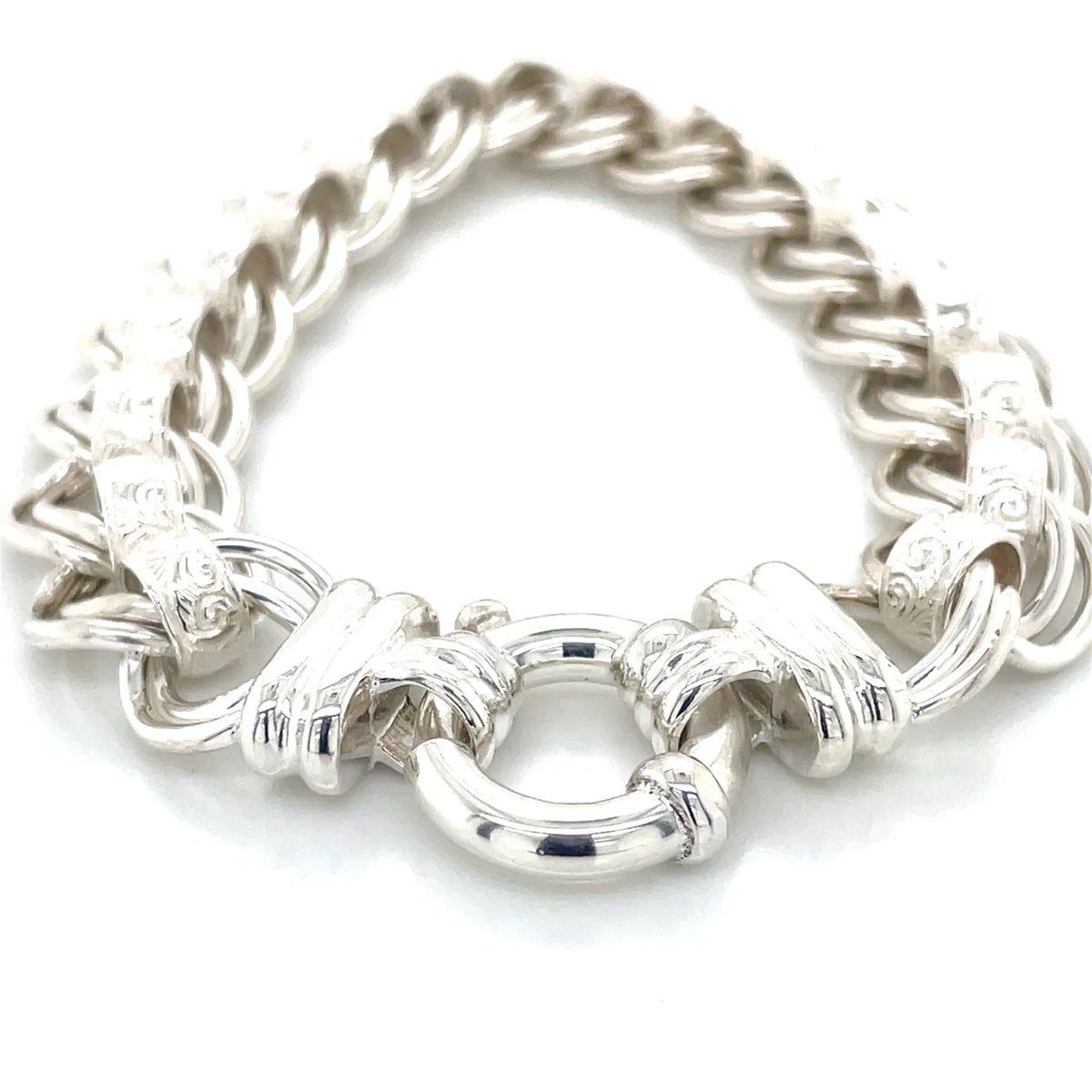 Stg Silver Double Roller Bracelet