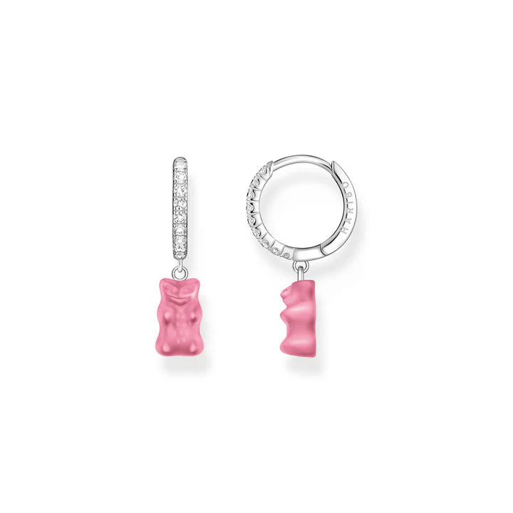 THOMAS SABO HARIBO CZ PINK BEAR HOOP SINGLE ER