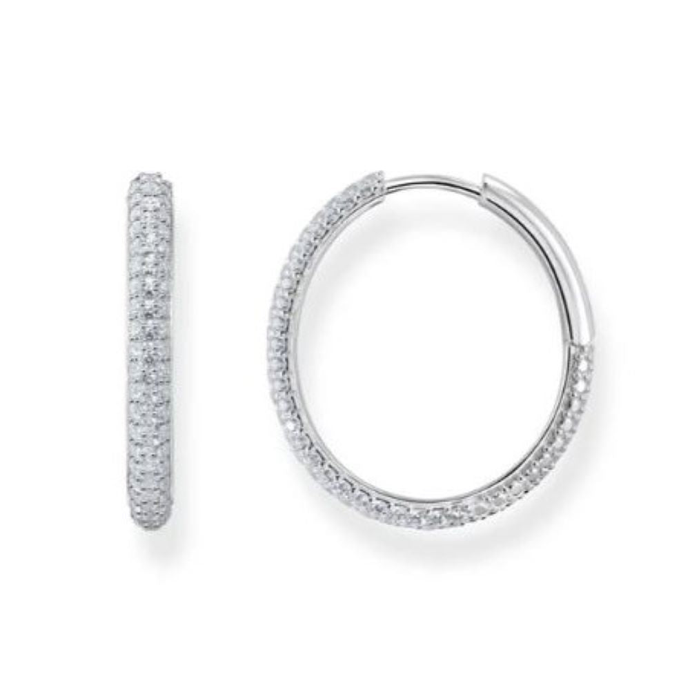 THOMAS SABO SPARKLING PAVE CZ 24.5mm HOOP E/R