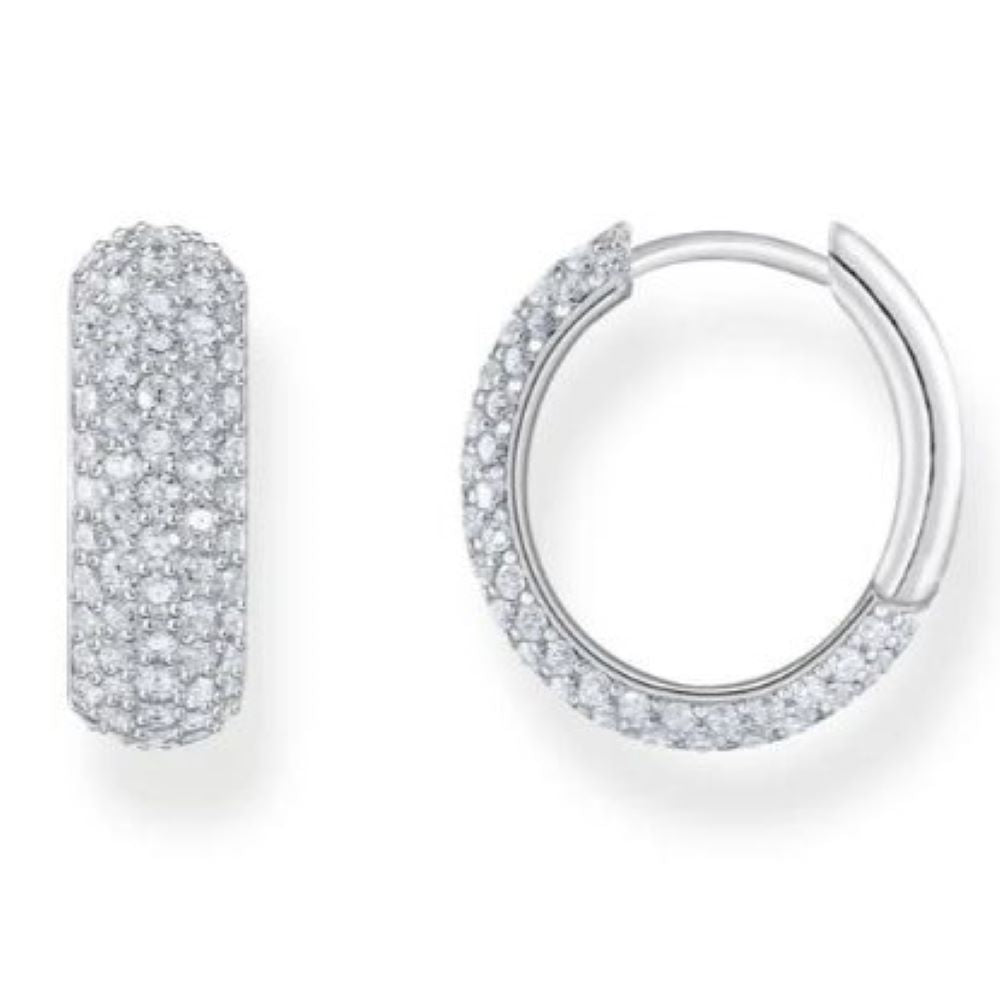 THOMAS SABO SPARKLING PAVE CZ 16mm HOOP E/R