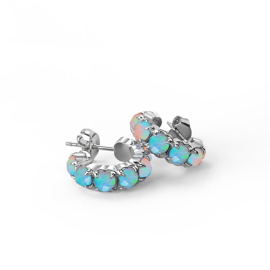 Stolen Girlfriends Club Halo Cluster Earrings Opal