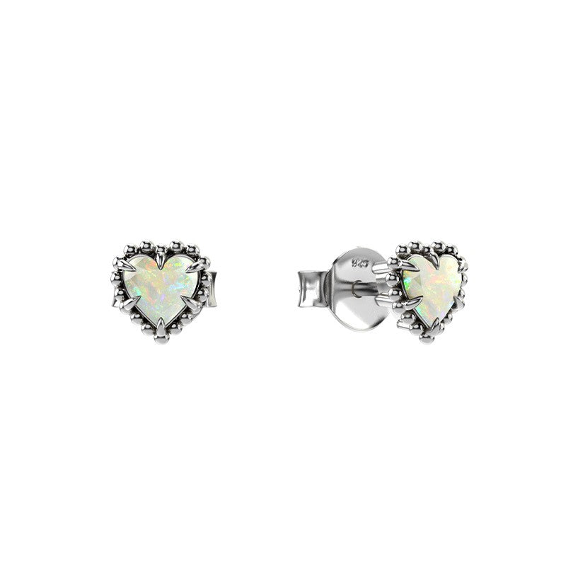 Stolen Girlfriends Club Dahlia's Heart Earrings Opal