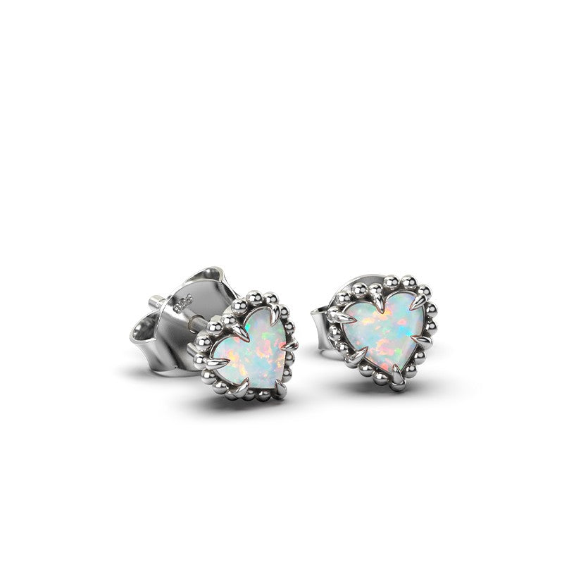 Stolen Girlfriends Club Dahlia's Heart Earrings Opal
