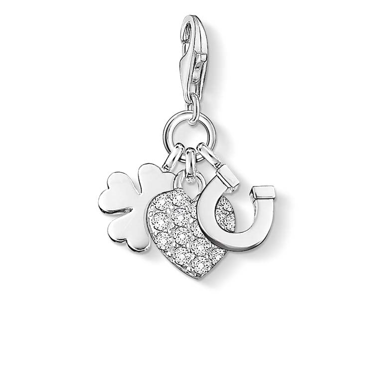 THOMAS SABO C/CLUB FOUR LEAF CLOVER HORSESHOE & CZ HEART