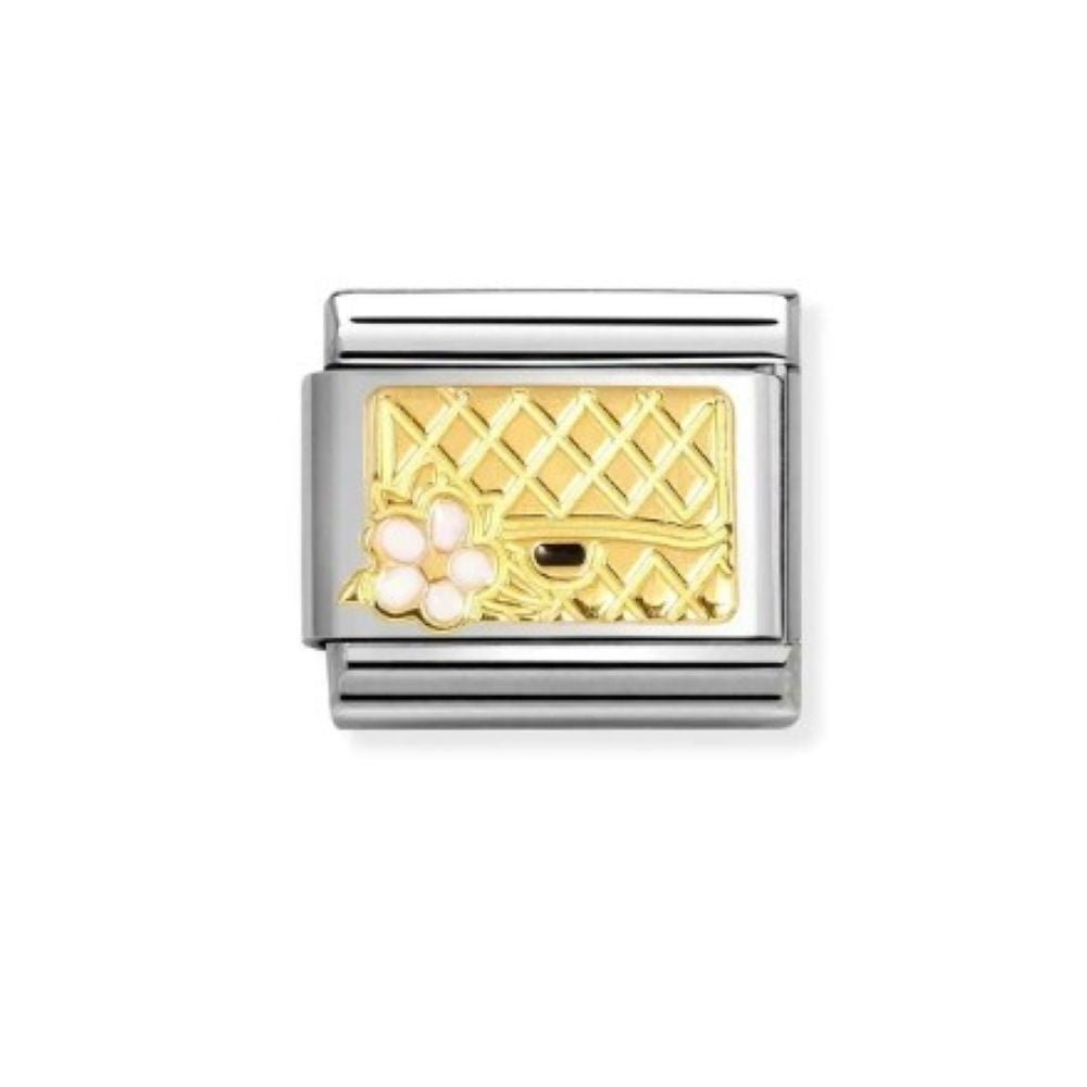 Nomination Composable Classic Bag & White Flower Charm