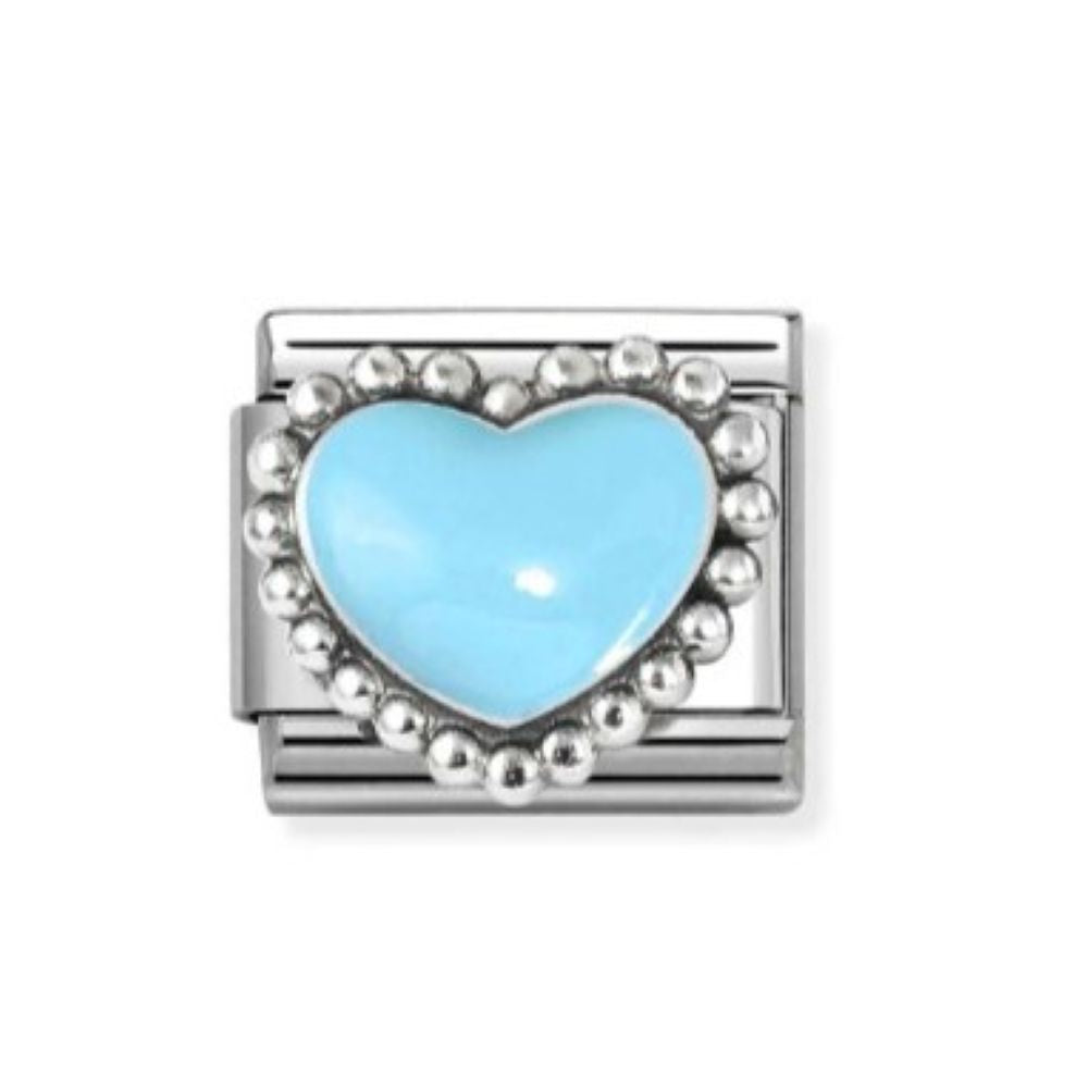Nomination Composable Classic Blue Raised Heart Charm