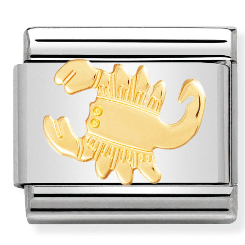 Nomination Composable Classic Zodiac St/Steel, 18K YG "Scorpio" Charm