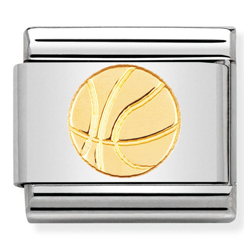 Nomination Composable Classic Sport St/Steel, 18K YG Basketball Charm