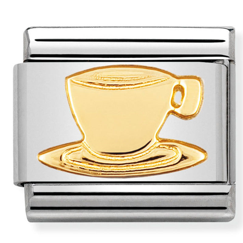 Nomination Composable Classic Daily Life St/Steel, 18K YG Coffee Mug Charm
