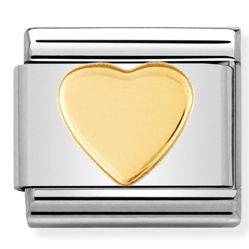 Nomination Composable Classic Love St/Steel, 18K YG Heart Charm