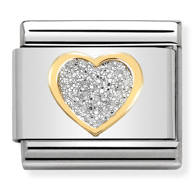 Nomination Composable Classiic Glitter Heart Charm