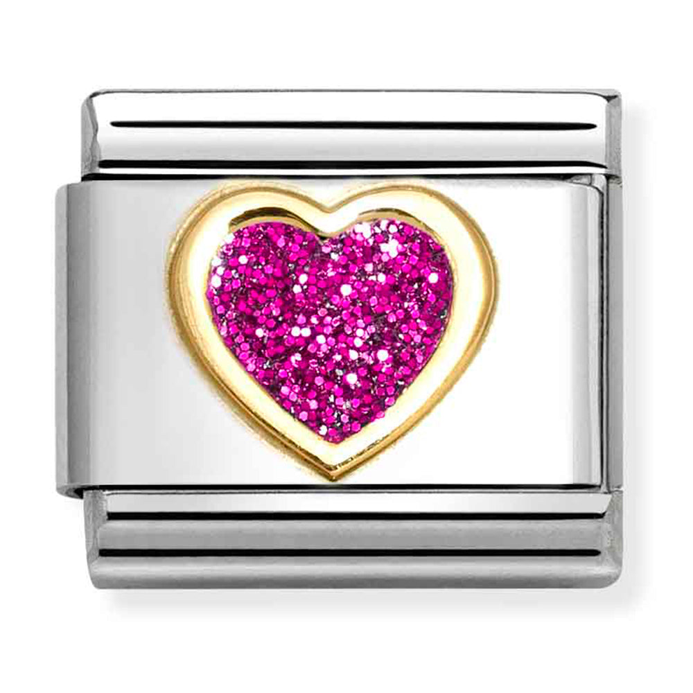 Nomination Composable Fuchsia Heart Charm