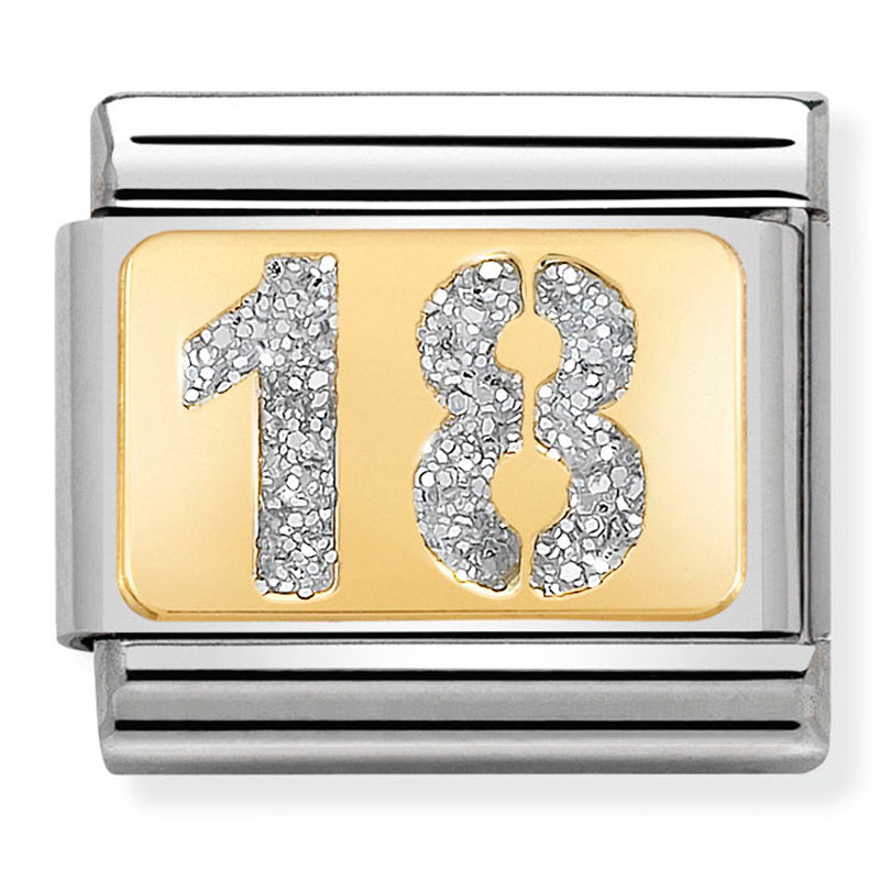 Nomination Composable Classic Glitter "18" Charm