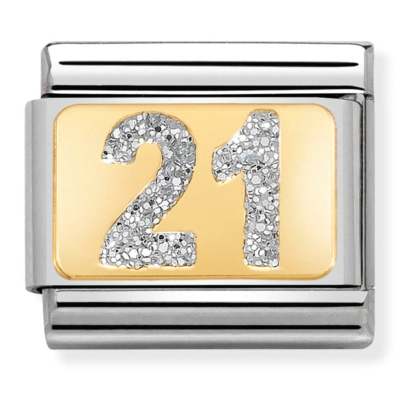 Nomination Composable Glitter "21" Charm
