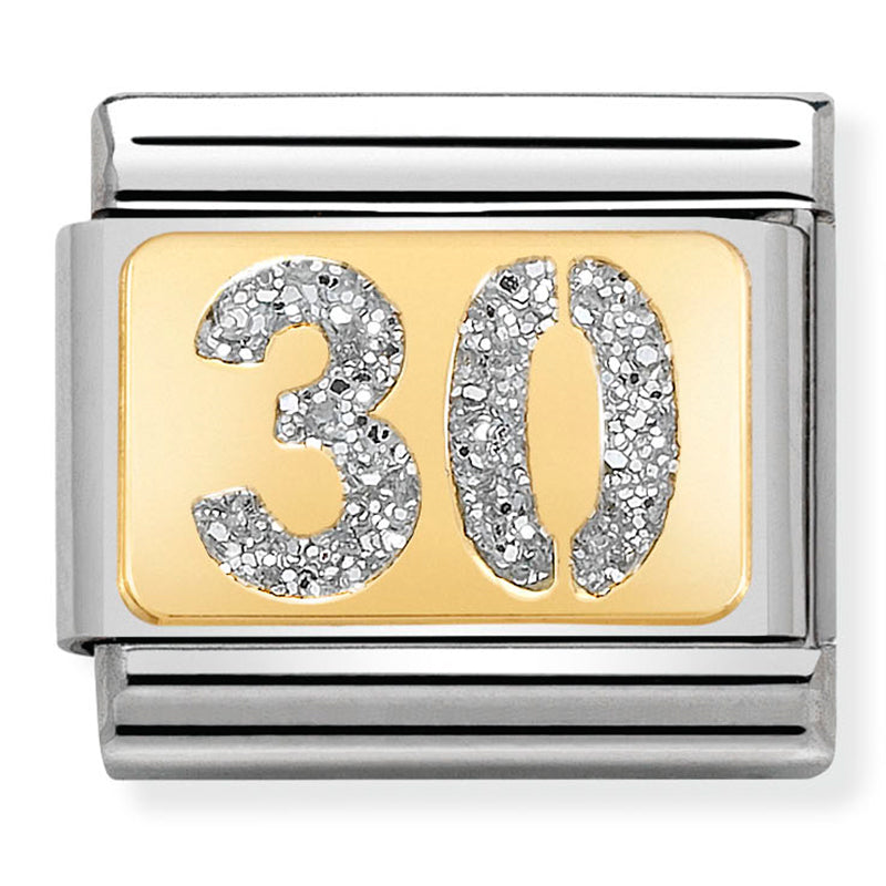 Nomination Composable Glitter "30" Charm