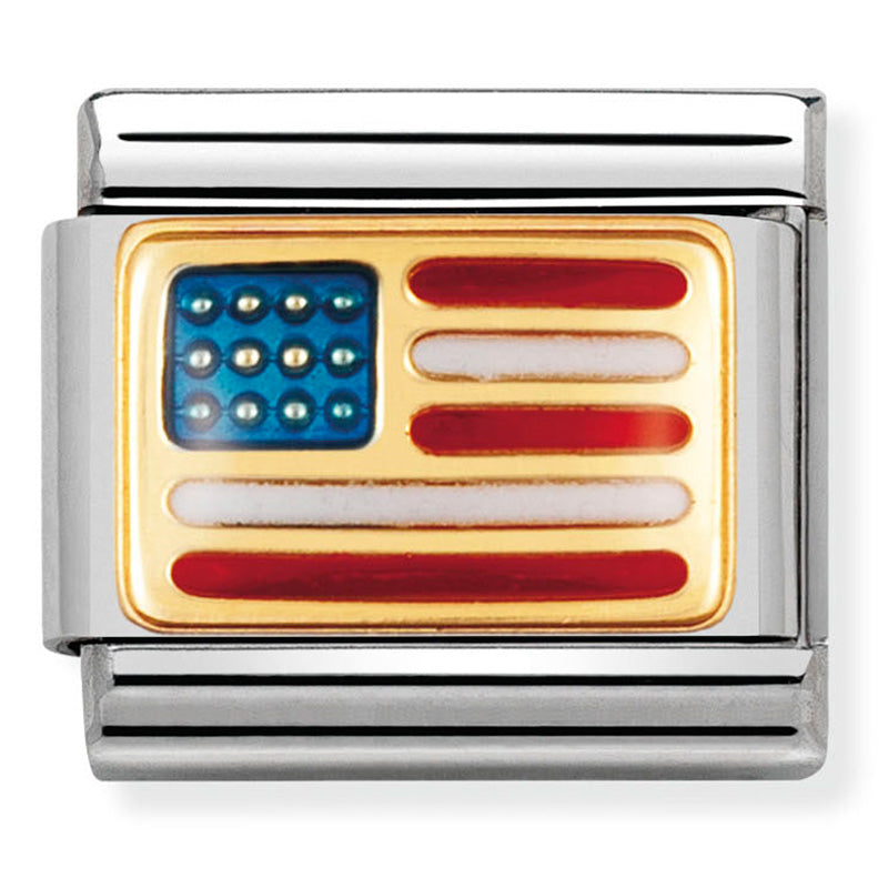 Nomination Composable Classic America Flag USA Charm