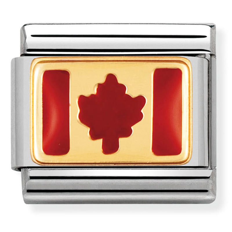 Nomination Composable Classic America Flag Canada Charm