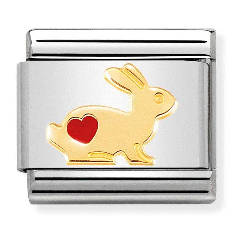 Nomination Composable Rabbit with Heart Charm
