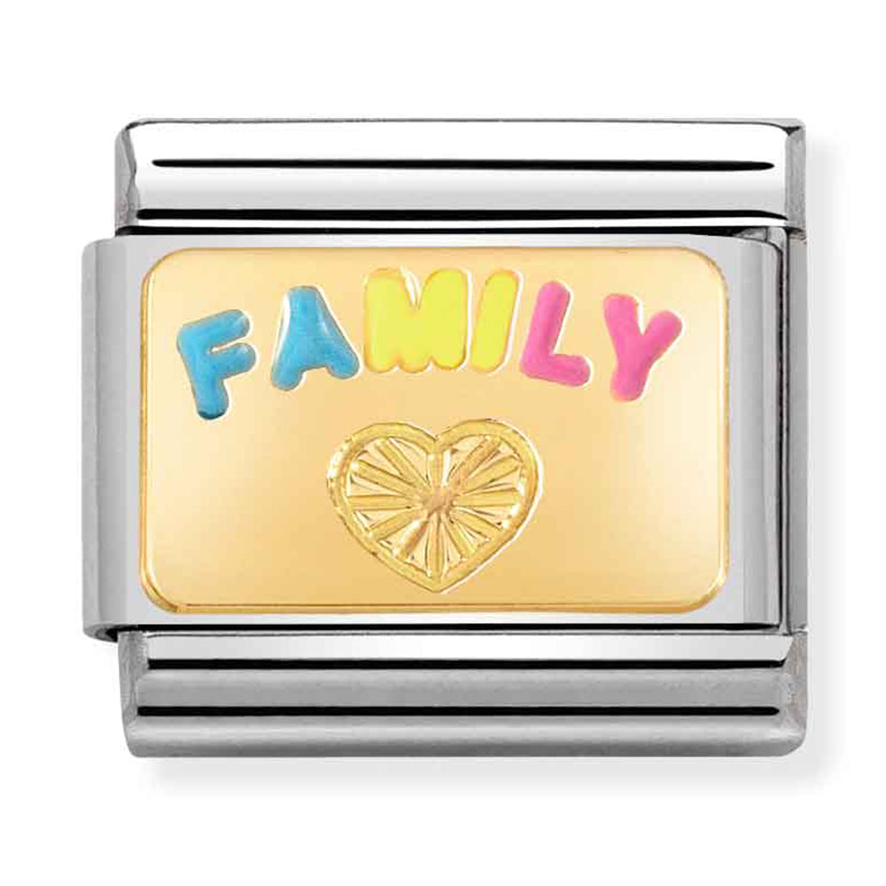 Nomination Composable Family with Etched Heart Charm
