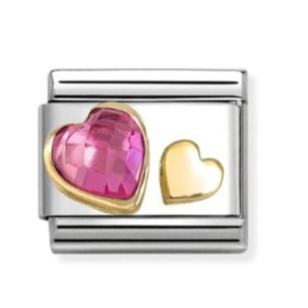 Nomination Composable Heart w Dark Pink CZ Heart Charm