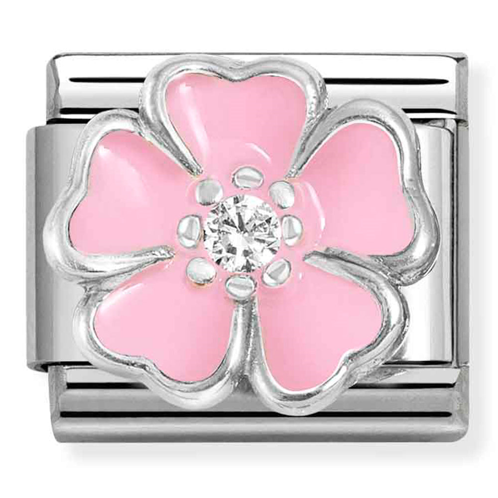Nomination Composable CZ Pink Flower Charm