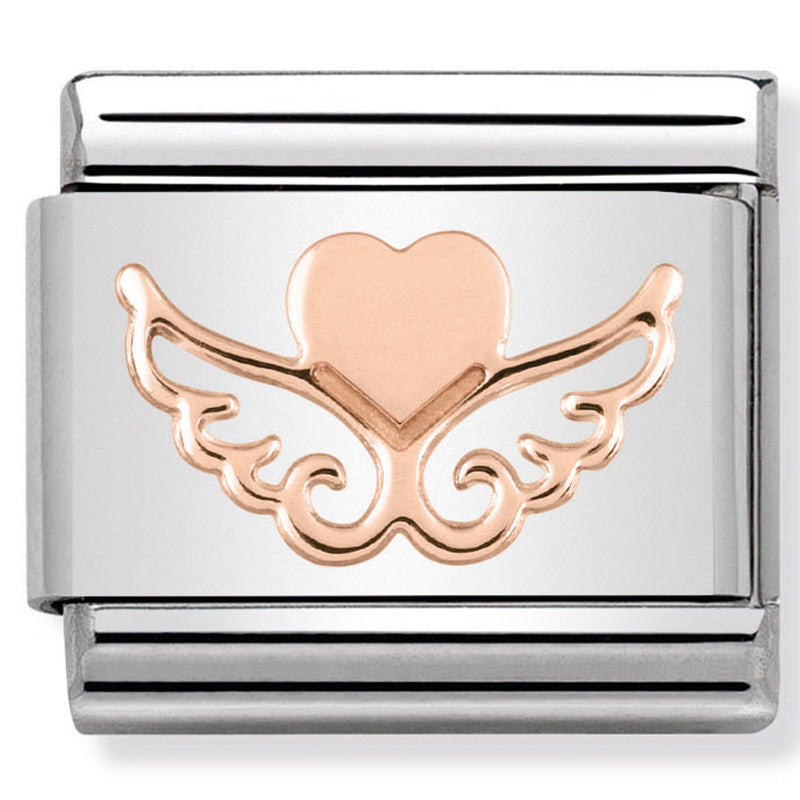 Nomination Composable Heart w Wings Charm