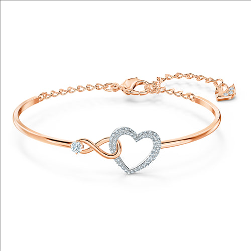 SWAROVSKI INFINITY:BANGLE HEART & INFINITY