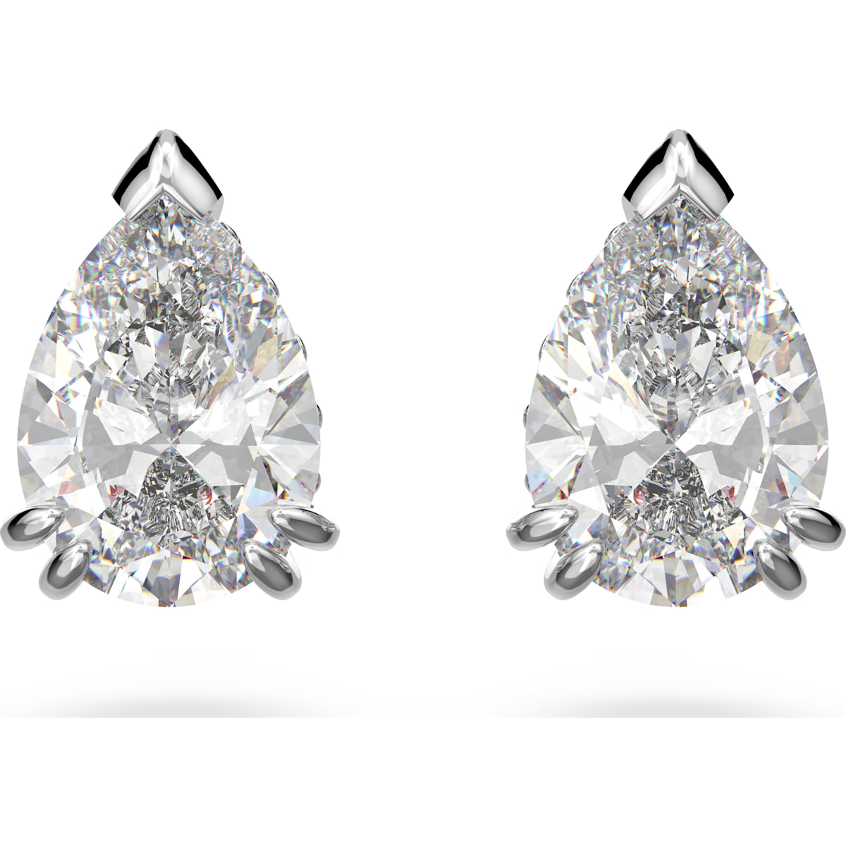 SWAROVSKI MILLENIA:PE STUD PEAR WHITE/RHS