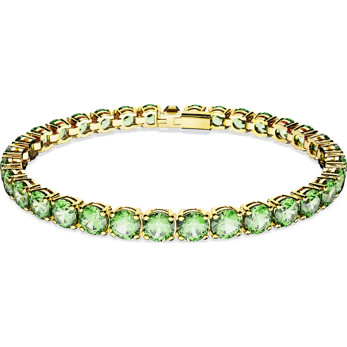 SWAROVSKI MATRIX:TENNIS BRACELET GREEN M john-franich-jewellers-nz