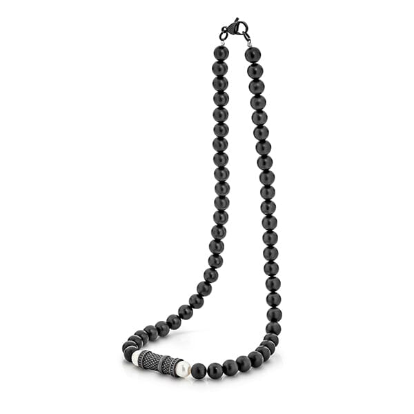 Aiden Necklace Agate & Pearl 50m john-franich-jewellers-nz