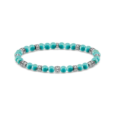 THOMAS SABO REBEL TURQUOISE BEAD B/LET 19cm