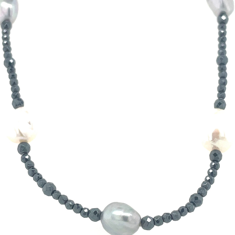 Haematite & Freshwater Pearls Necklace