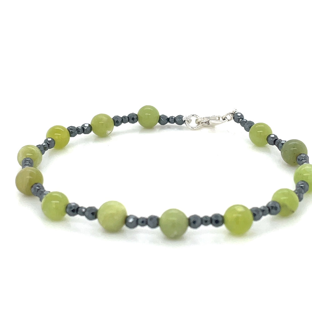 Peridot & Haematite Bracelet