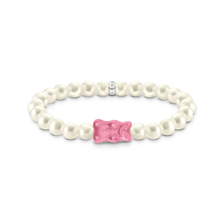 THOMAS SABO HARIBO PEARL PNK BEAR BRACELET 17cm