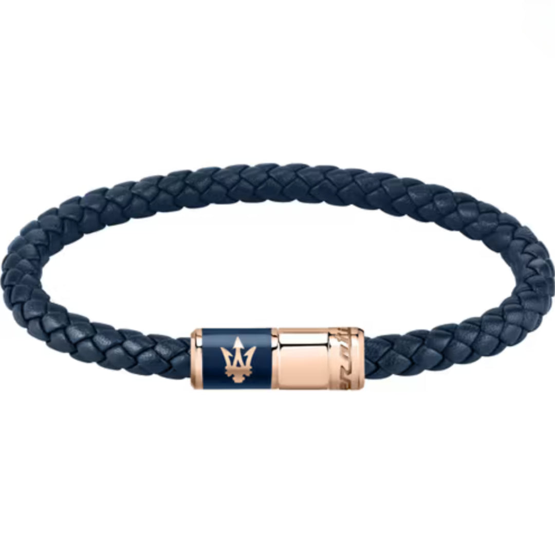 MASERATI BRACELET BLUE RECYCLED LEATHER 21MM