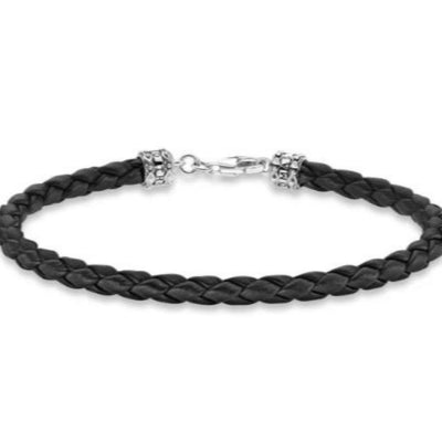 THOMAS SABO REBEL BLACK BRAIDED LEATHER B/L