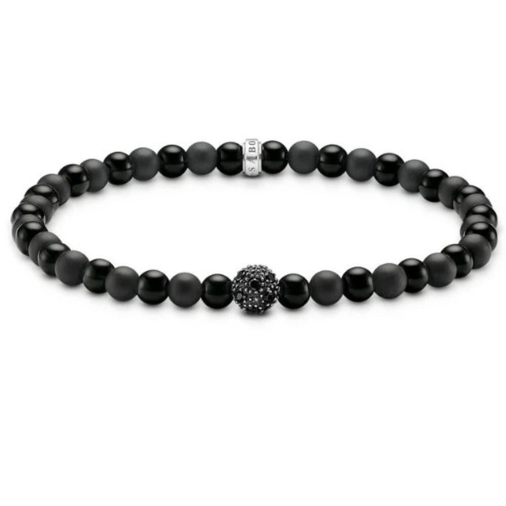 THOMAS SABO REBEL MATT & POL OBSID BEAD B/L 21cm