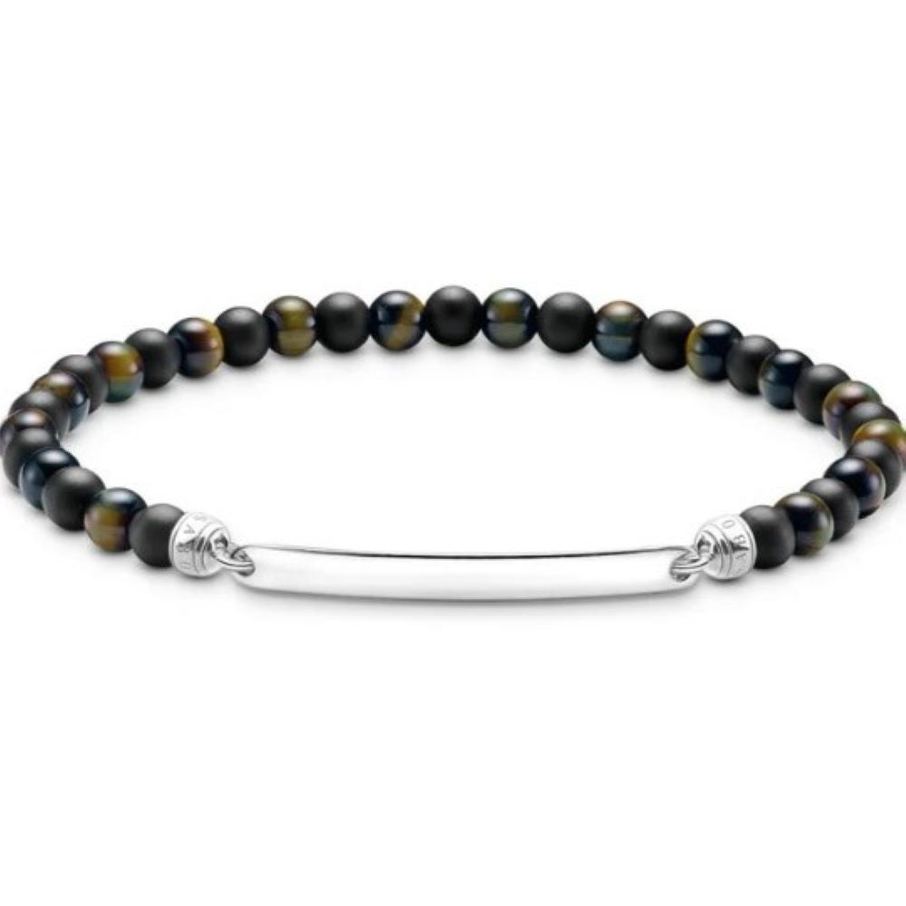 THOMAS SABO REBEL BLUE TIGERS EYE&OBSID B/L 19cm