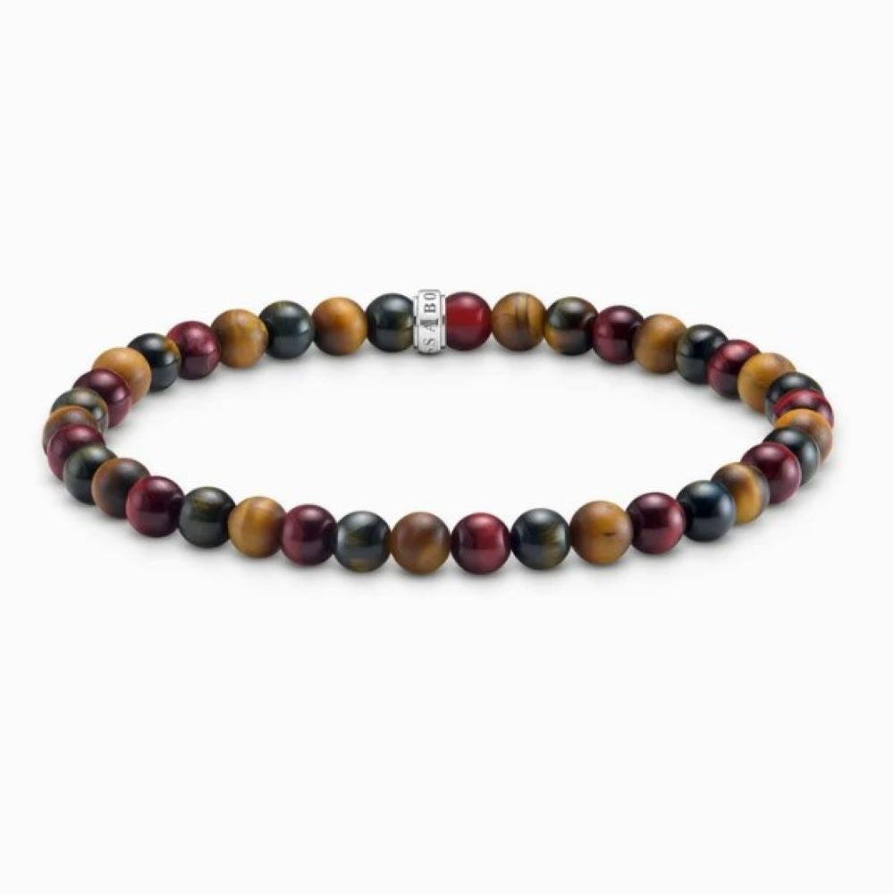 THOMAS SABO REBEL TIGERS EYE BEAD B/L 19cm