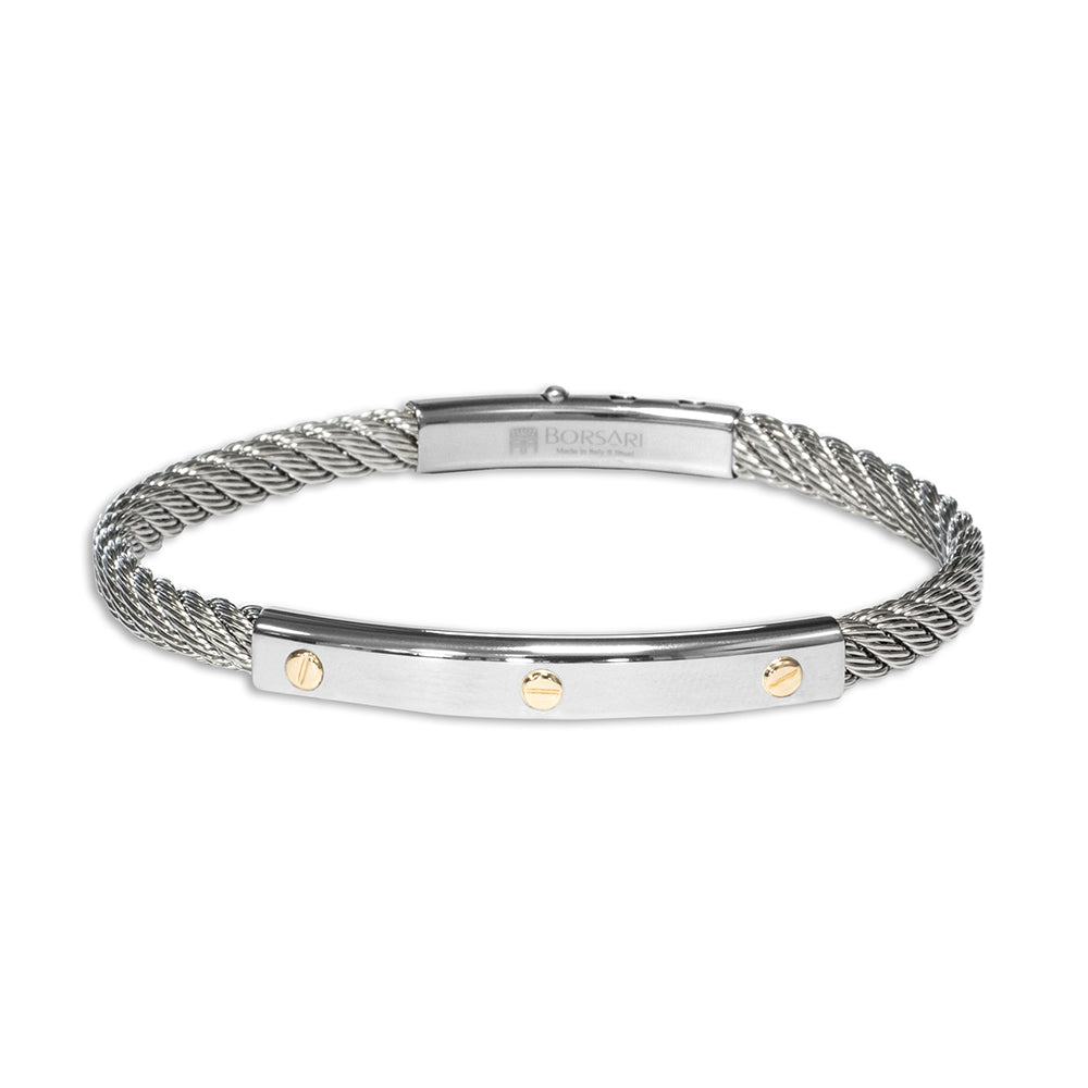 Borsari Gioielli Skema St/Stl 18K Gold Screw Bracelet