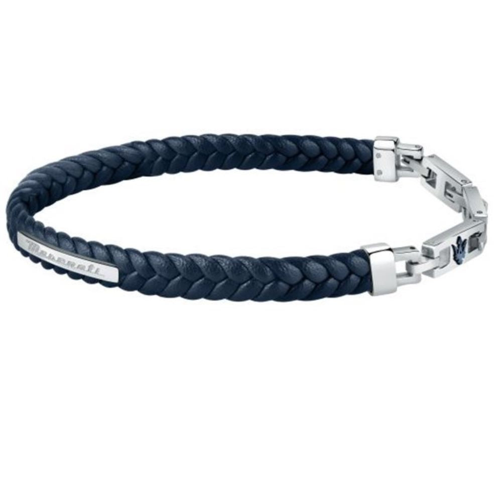 MASERATI BRACELET BLUE RECY. LEATHER 22.5CM