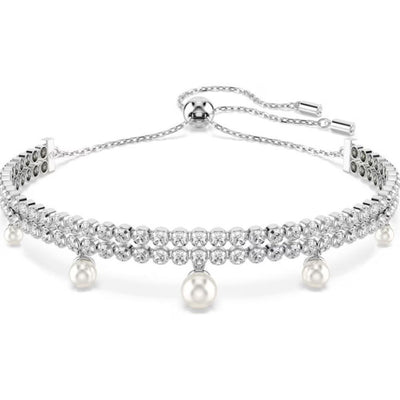 SWAROVSKI CAPSULE:BRACELET PRL WHI/RHS M