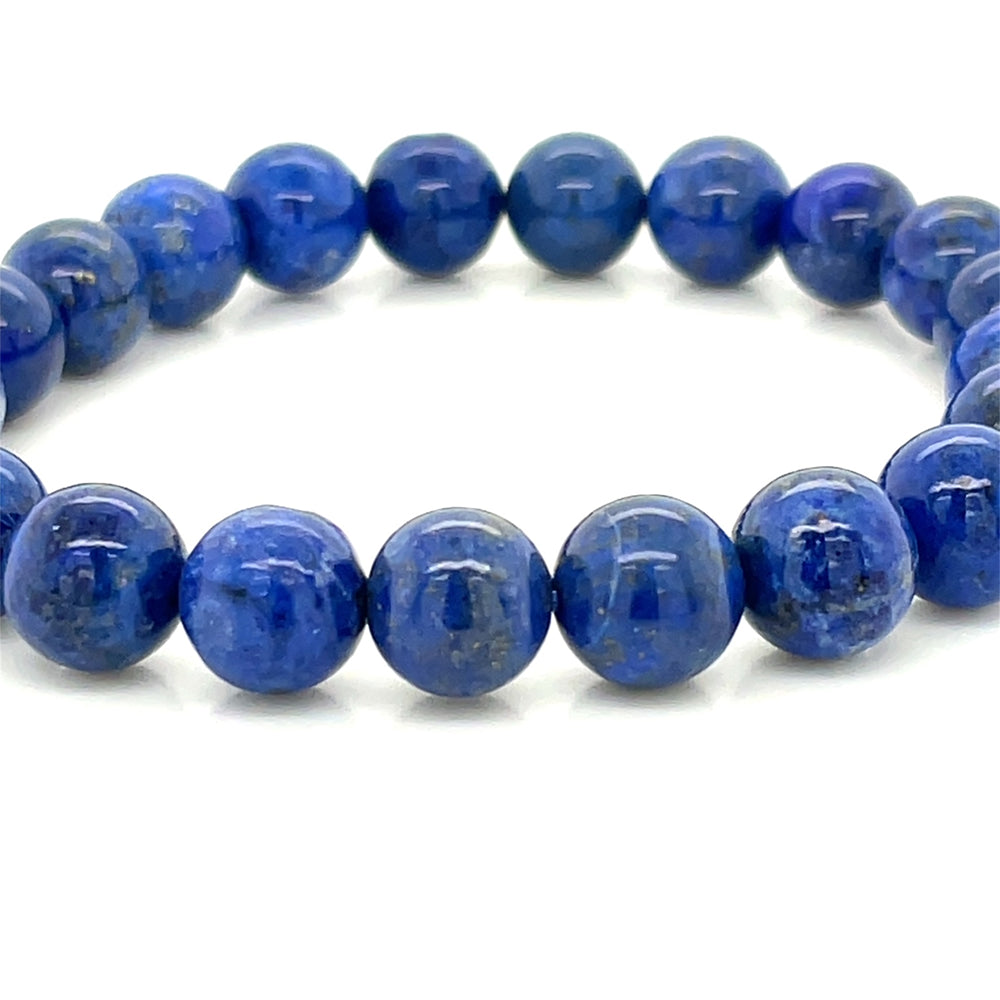 Lapis Lazuli 9mm Beads Stretch Bracelet