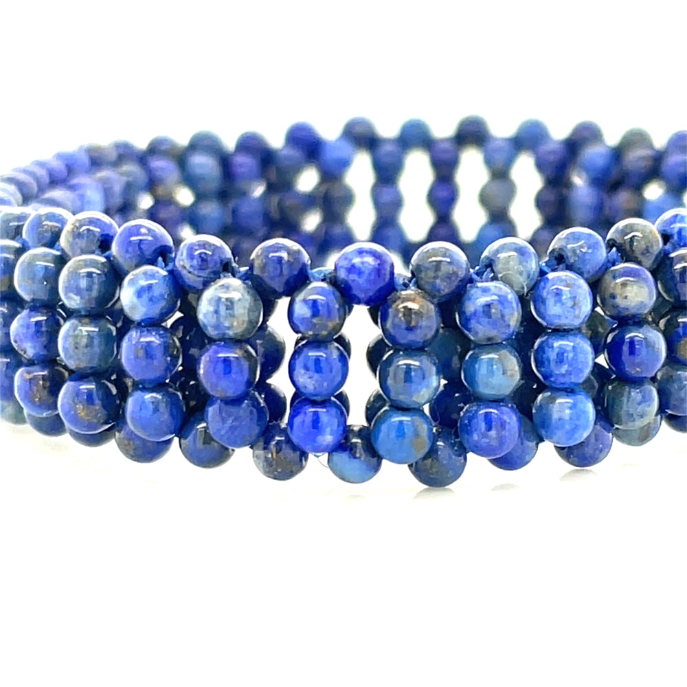 Lapis Lazuli Multi Row Stretch Bracelet