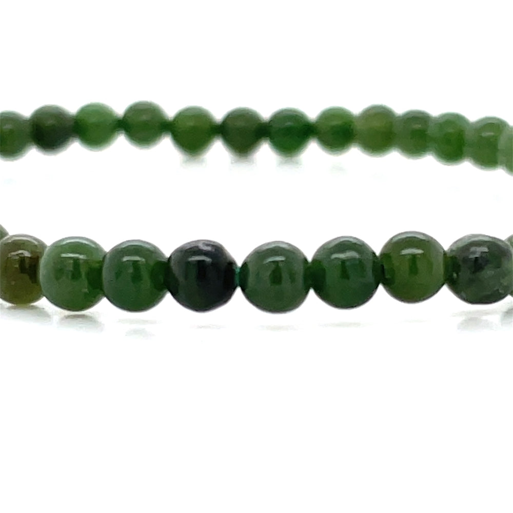 Greenstone 4mm Beads Stretch Bracelet