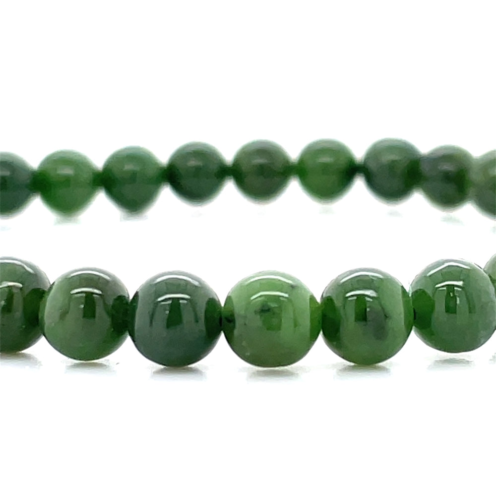 Greenstone 6mm Beads Stretch Bracelet