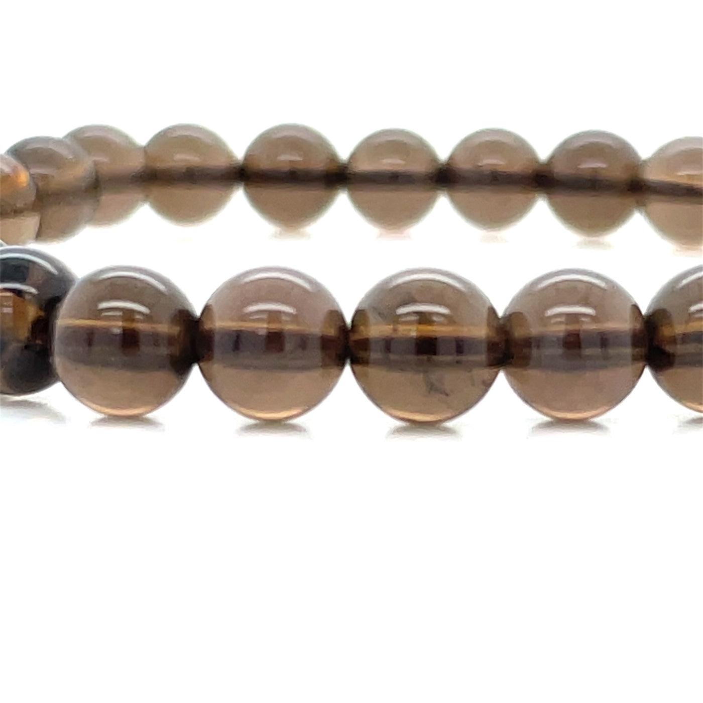 Smokey Quartz 6mm Beads Stretch Bracelet