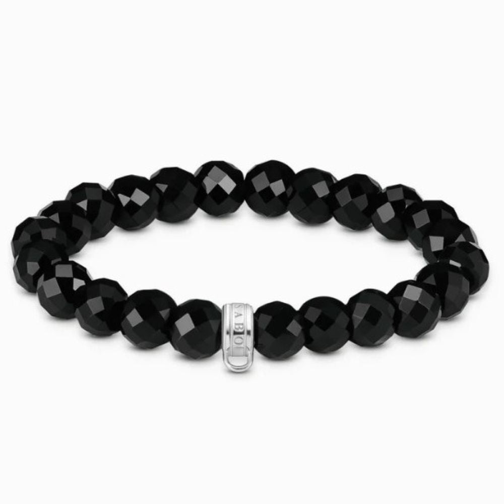 THOMAS SABO C/CLUB BLACK OBSIDIAN BEAD B/L 17cm